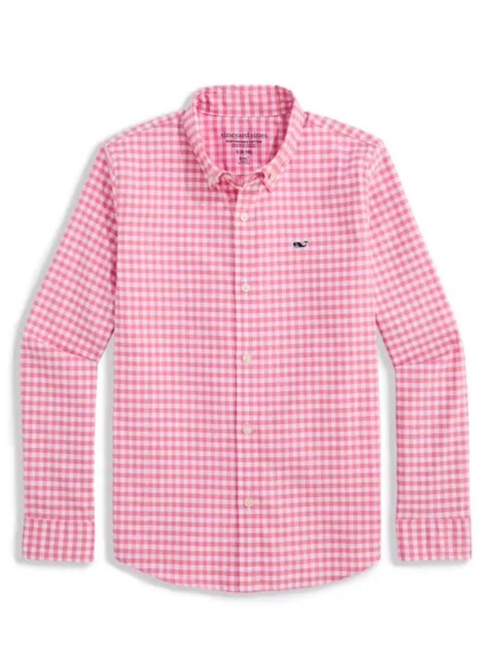 Vineyard Vines Pink Gingham Performance Button Up Shirt, Size M, Like New!
